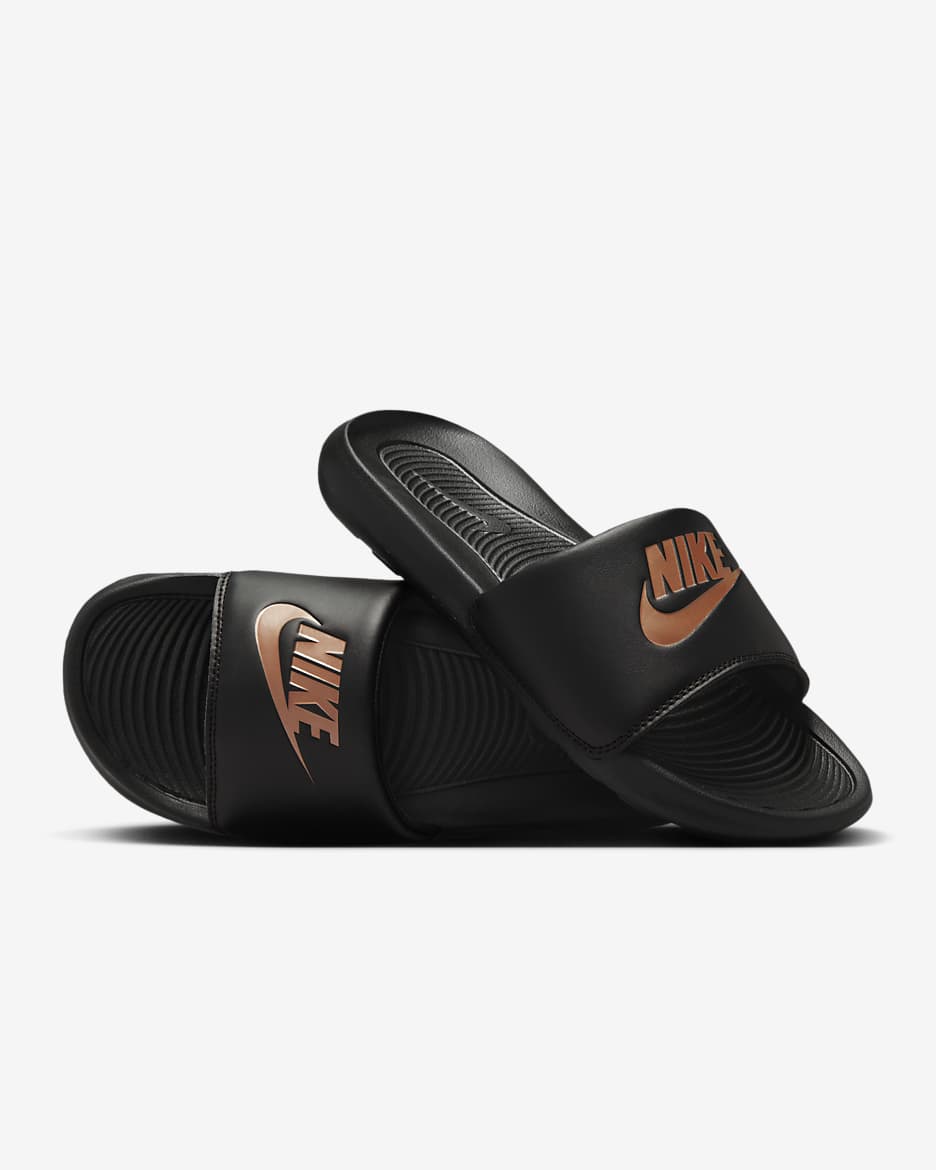 Claquette nike femme noir on sale